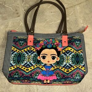 Colorful Patterned Tote Bag made by Mexico